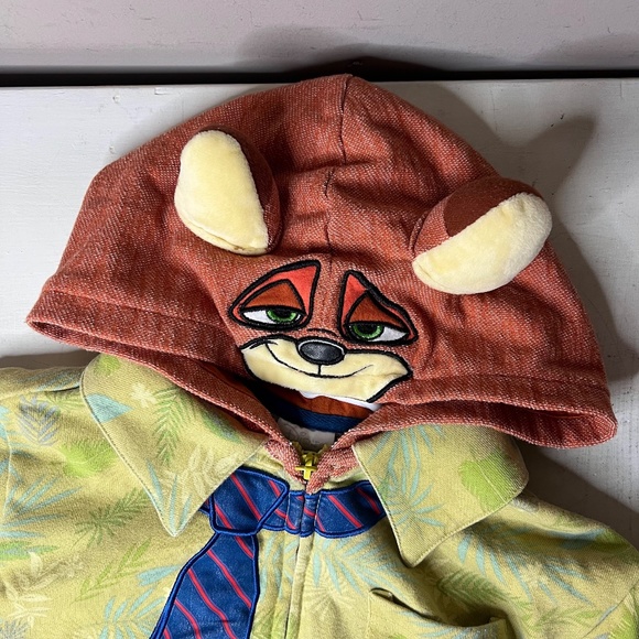 Disney Store Zootopia Nick Wilde Fox Hooded Sweatshirt Hoodie 9/10 Years - Picture 2 of 5